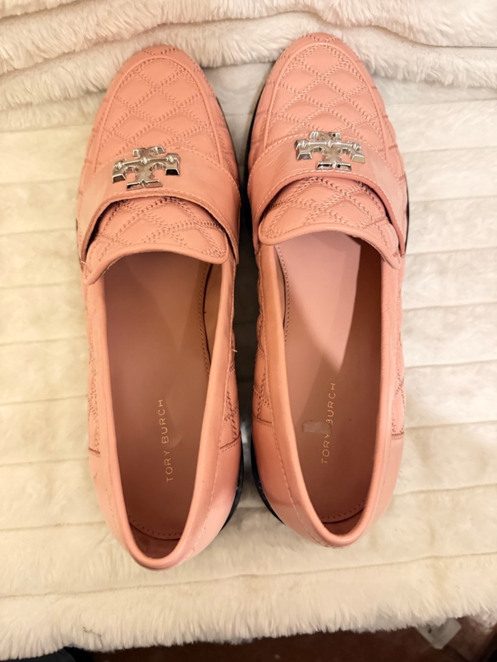 NEW Tory Burch Mini Everly Chunky Quilted Patent Loafers Women's, - Picture 6 of 9